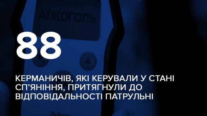 За січень 2025 року патрульні поліцейські Закарпаття притягли до відповідальності 88 нетверезих водіїв_Ужгород24