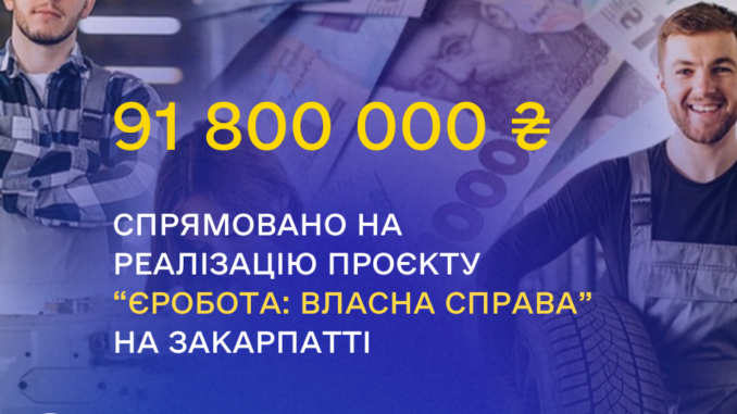 На Закарпатті понад 90 мільйонів гривень спрямовано на підтримку малого бізнесу в межах програми «єРобота» На Закарпатті понад 90 мільйонів гривень спрямовано на підтримку малого бізнесу в межах програми «єРобота»