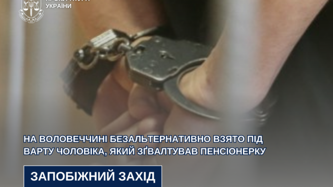 На Закарпатті взято під варту чоловіка, який зґвалтував 66-річну жінку