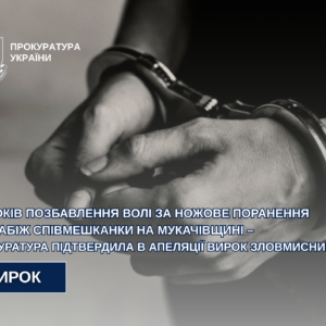 Вдарив колишню ножем і пограбував: на Закарпатті суд залишив чинним вирок нападнику з Чинадійова