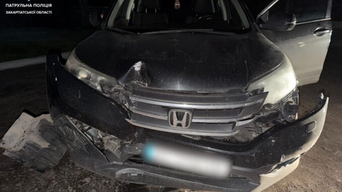 В Ужгороді затримали нетверезого водія, який вчинив ДТП і втік з місця події