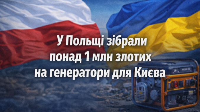 У Польщі зібрали понад 1 млн злотих на генератори для Києва