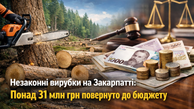 Незаконні вирубки на Закарпатті: до бюджету вже повернули понад 31 млн грн