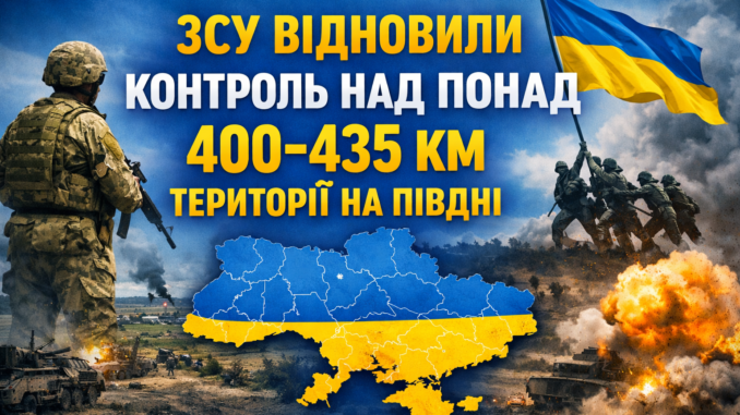 ЗСУ відновили контроль над понад 400 км території на півдні — Зеленський