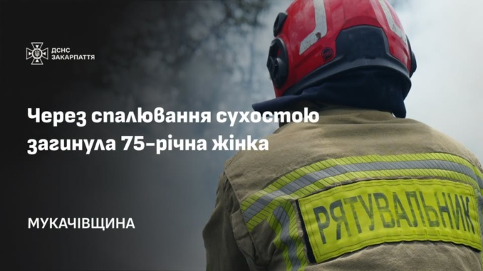 Трагедія на Мукачівщині: під час спалювання сухостою загинула 75-річна жінка