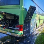 На Мукачівщині під час руху загорівся рейсовий автобус: рятувальники оперативно загасили пожежу