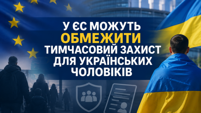 У ЄС обговорюють можливе обмеження тимчасового захисту для українських чоловіків призовного віку