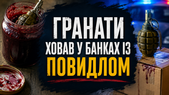 Гранати ховав у банках із повидлом: на Закарпатті викрили канал незаконного збуту боєприпасів