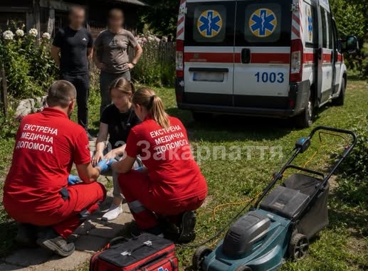 16-річна дівчина отримала електротравму під час косіння трави на Хустщині