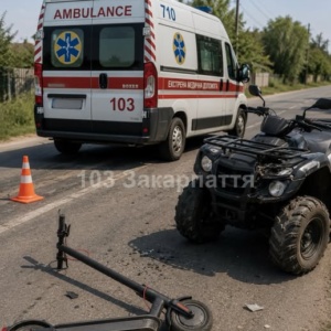 На Мукачівщині 13-річний хлопець постраждав у ДТП із квадроциклом