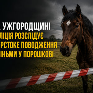 На Ужгородщині поліція розслідує випадок жорстокого поводження з кіньми.