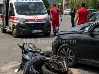 На Тячівщині зіткнулися авто та мотоцикл: травмувалися двоє чоловіків
