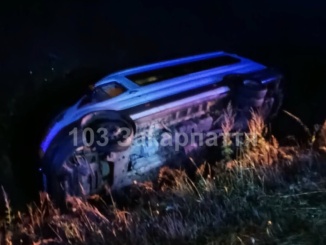 Мікроавтобус злетів у кювет і перекинувся на Воловеччині: постраждали троє людей