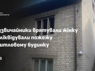 У Рахові під час пожежі рятувальники вивели із задимленого будинку жінку