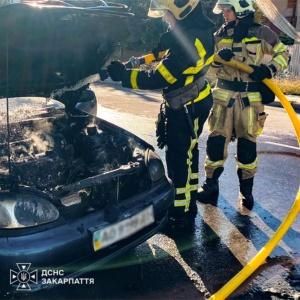 Учора надвечір у Мукачеві на вулиці Володимира Данчевського загорівся легковий автомобіль Daewoo Lanos.