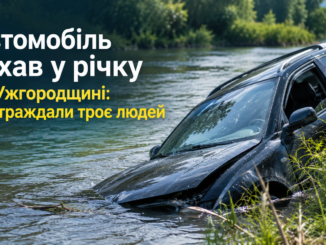 Автомобіль злетів у річку на Ужгородщині: постраждали жінка та дитина